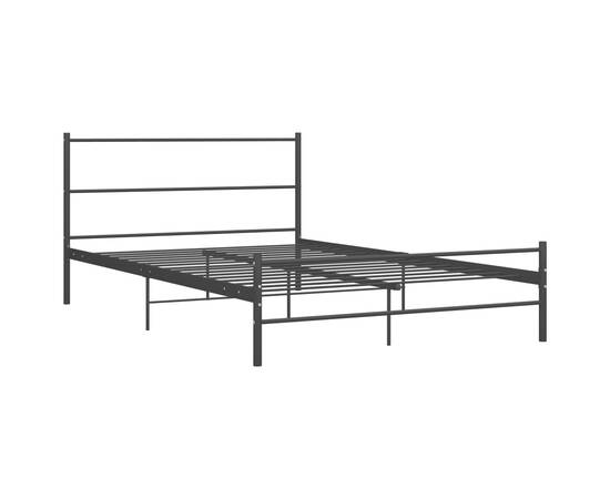 Cadru de pat, negru, 140 x 200 cm, metal, 2 image