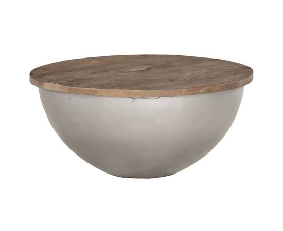 Măsuță de cafea în formă de bol Ø60 cm, lemn masiv mango, 8 image
