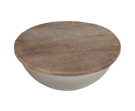 Măsuță de cafea în formă de bol Ø60 cm, lemn masiv mango, 2 image