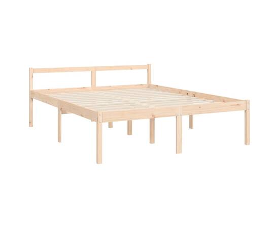 Cadru de pat cu tăblie, king size 5ft, lemn masiv, 9 image