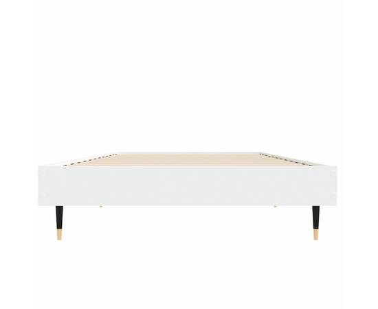 Cadru de pat, alb, 75x190 cm, lemn prelucrat, 6 image