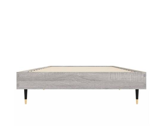 Cadru de pat, gri sonoma, 75x190 cm, lemn prelucrat, 6 image