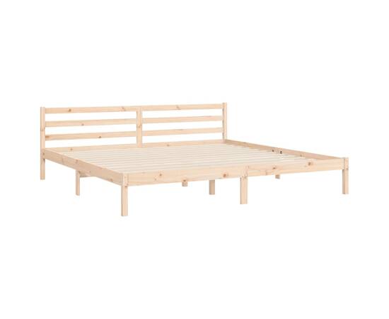 Cadru de pat cu tăblie 6ft super king, lemn masiv, 8 image