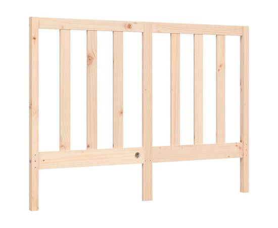 Cadru de pat cu tăblie, lemn masiv, dublu 4ft6, 8 image