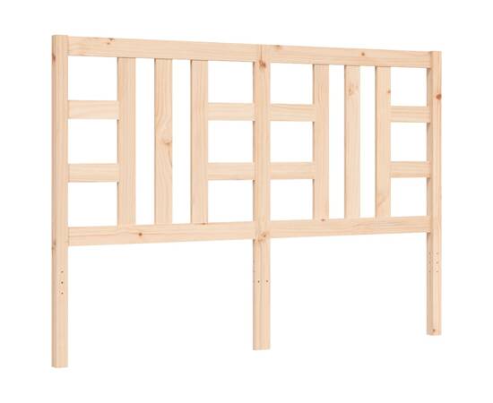Cadru de pat cu tăblie, 160x200 cm, lemn masiv, 8 image