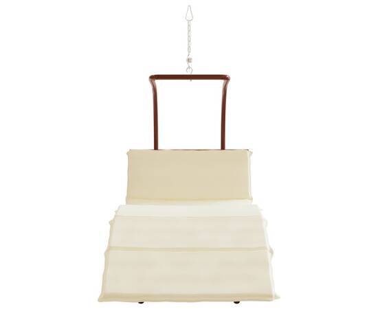 Scaun balansoar cu pernă, textil și lemn masiv de plop, 4 image