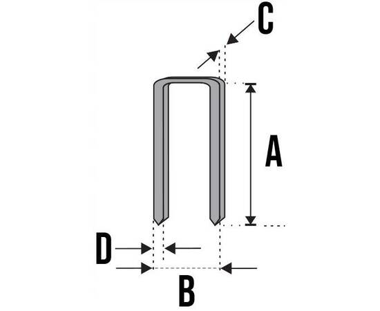 Capse, 21 mm, tip 90, pentru capsator pneumatic 18v, dedra, 4 image
