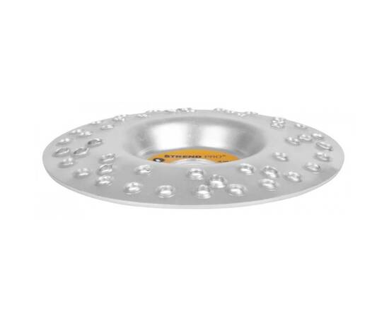 Disc circular slefuit, modelat, cu gauri, otel carburat, pentru lemn, plastic, 125x22 mm, strend pro, 2 image