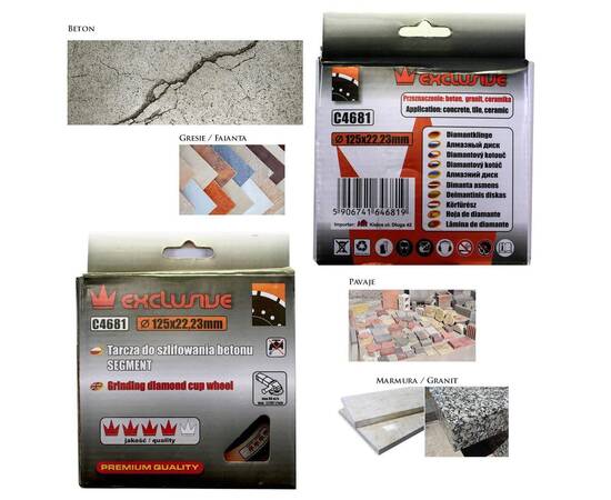 Disc diamantat segmentat, beton, slefuire uscata, 125 mm/22.23 mm, richmann exclusive, 2 image