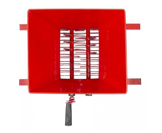 Zdrobitor manual pentru struguri, fructe, cuva metalica, rosu, 25 l, 70x40x38 cm, 3 image