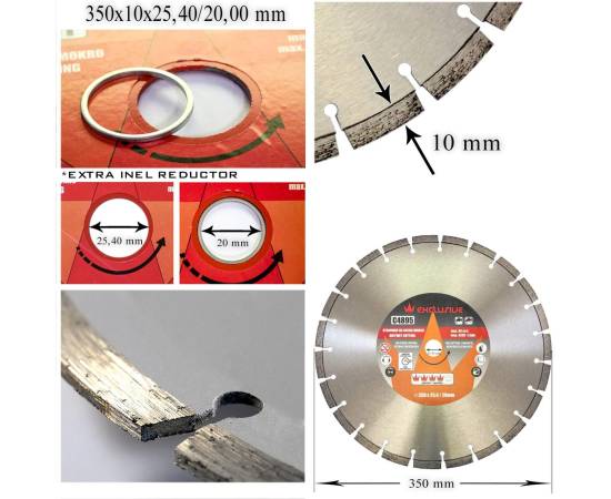 Disc diamantat, beton, taiere umeda si uscata, 350 mm/25.4 mm, richmann exclusive, 3 image