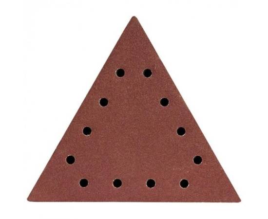 Abrazive/smirghel triunghiular pentru slefuitor perete, cu scai, gauri, p120, set 5 buc, 285 mm, dedra