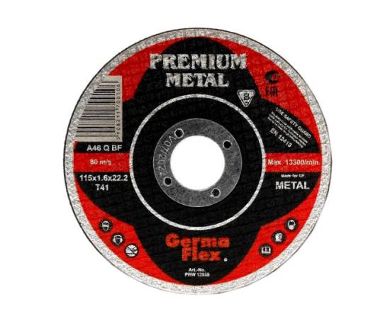 Disc debitat metal, cutie metalica, set 10 buc, 125x1 mm, premium metal, germa flex