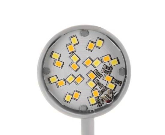 Lampa de birou cu clips, brat flexibil, 3 culori lumina, 10 niveluri, usb, alb, 45 cm, izoxis, 2 image