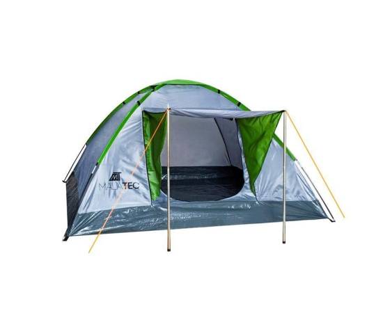 Cort camping, 2-4 persoane, cu copertina, husa cu maner, 200x200x110 cm, montana, malatec, 3 image