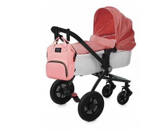 Geanta/rucsac pentru mamici, bebelus, impermeabila, roz, 30 l, max 15 kg, 30x50 cm, isotrade, 5 image
