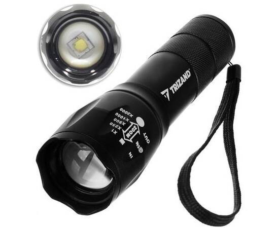 Lanterna aluminiu, led cree, powerbank, zoom, 5 w, usb, trizand , 7 image