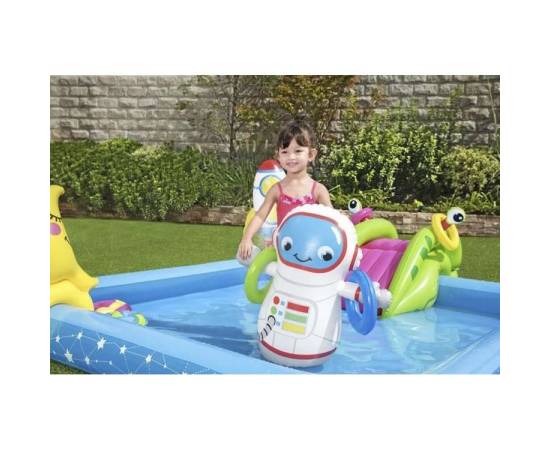 Piscina gonflabila pentru copii, de joaca, cu tobogan, 228x206x84 cm, bestway little astronaut, 4 image