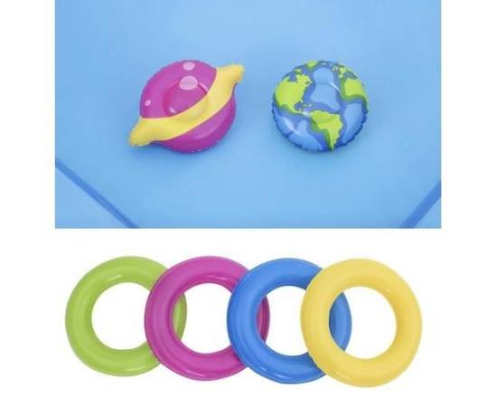 Piscina gonflabila pentru copii, de joaca, cu tobogan, 228x206x84 cm, bestway little astronaut, 11 image