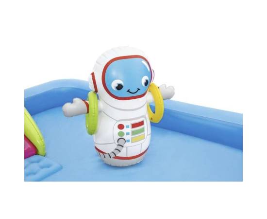 Piscina gonflabila pentru copii, de joaca, cu tobogan, 228x206x84 cm, bestway little astronaut, 9 image