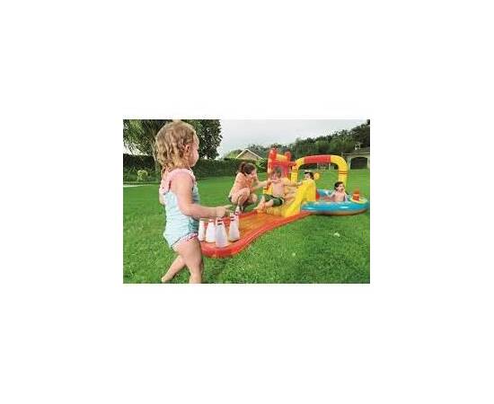 Piscina gonflabila pentru copii, de joaca, cu tobogan, 435x213x117 cm, bestway lil' champ, 2 image