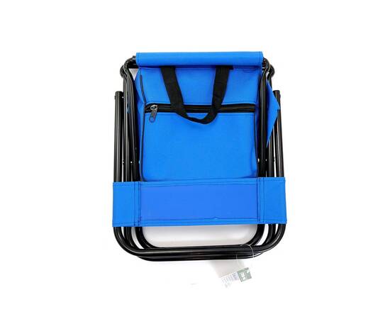 Scaun mini pliabil, gradina, camping, pescuit, cu geanta, albastru, max 80 kg, 20x25x47cm, 4 image