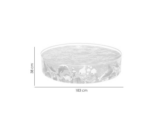 Piscina pvc pentru copii, rotunda, transparenta, 183x38 cm, bestway odyssey, 2 image