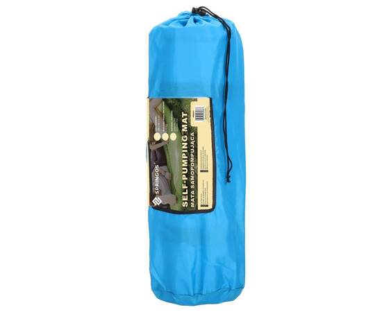 Saltea camping auto-gonflabila, poliester si spuma pu, albastru, 180x50 cm, springos, 25 image