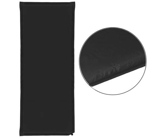 Saltea camping auto-gonflabila, poliester si spuma pu, negru, 180x50 cm, springos, 3 image