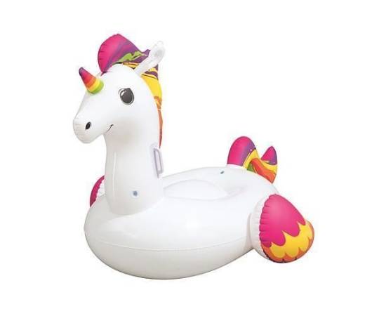 Saltea de apa gonflabila pentru copii, model unicorn, 150x117 cm, bestway maxi fantasy 