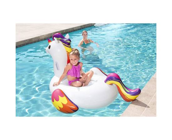 Saltea de apa gonflabila pentru copii, model unicorn, 150x117 cm, bestway maxi fantasy , 4 image
