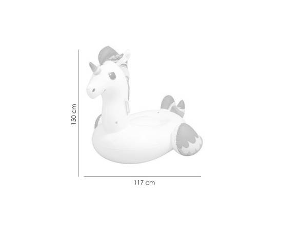 Saltea de apa gonflabila pentru copii, model unicorn, 150x117 cm, bestway maxi fantasy , 2 image
