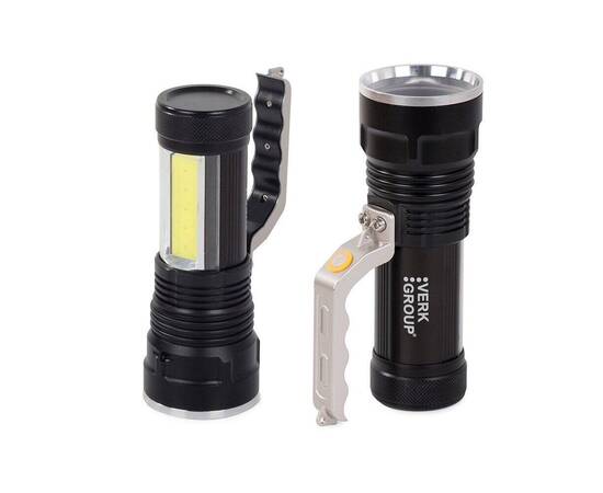 Lanterna aluminiu, cu acumulator, camping, tactica, bailong, led cree xm-l t6, zoom, usb, reglabila, ipx4, 400 m, 6.5x17.5-18.7 cm, 11 image