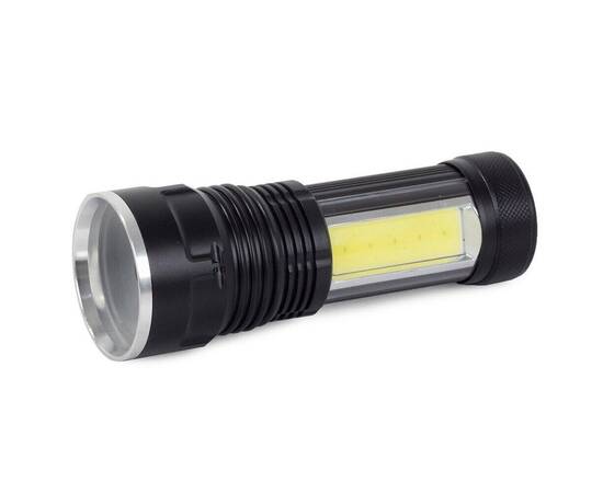 Lanterna aluminiu, cu acumulator, camping, tactica, bailong, led cree xm-l t6, zoom, usb, reglabila, ipx4, 400 m, 6.5x17.5-18.7 cm, 10 image