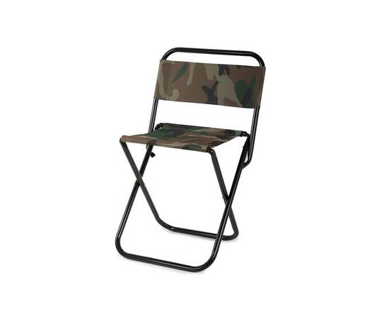 Scaun pliabil pentru camping, gradina, pescuit, verk group, model camuflaj, 39x29x59 cm