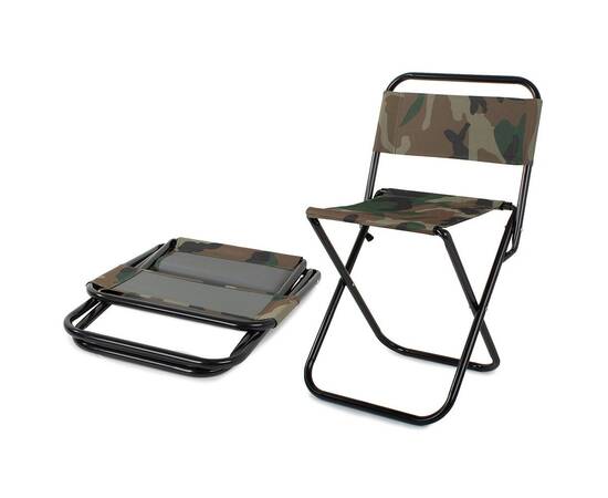 Scaun pliabil pentru camping, gradina, pescuit, verk group, model camuflaj, 39x29x59 cm, 10 image