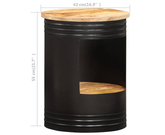 Măsuță de cafea, 43 x 55 cm, lemn masiv de mango, 6 image