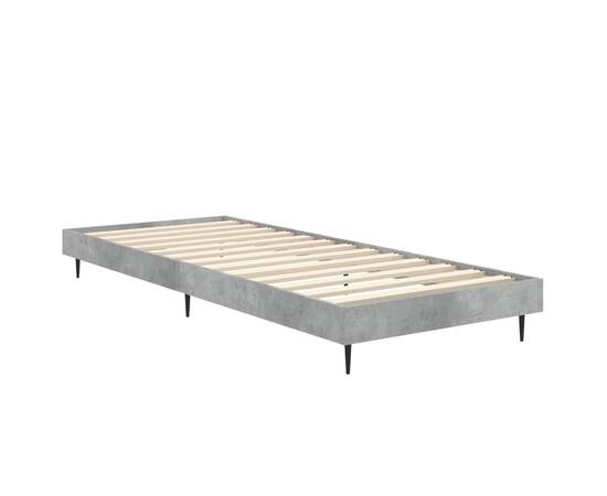 Cadru de pat, gri beton, 75x190 cm, lemn prelucrat, 5 image