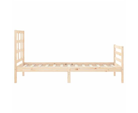 Cadru de pat cu tăblie 2ft6 small single, lemn masiv, 7 image
