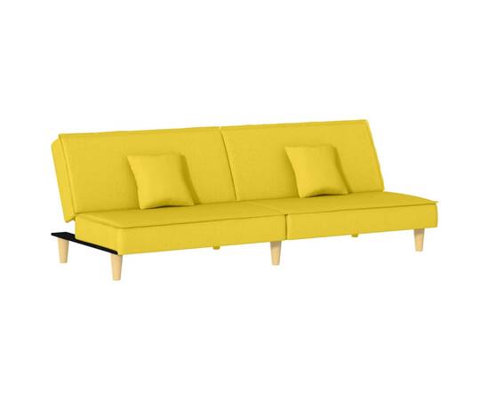 Canapea extensibilă, galben deschis, material textil, 2 image