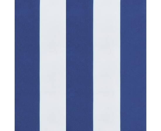 Pernă de paleți, dungi albastru/alb, 120x80x12 cm, textil, 8 image