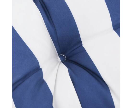 Pernă de paleți, dungi albastru/alb, 60x40x12 cm, textil, 8 image