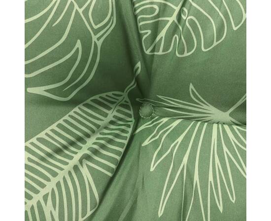 Pernă de paleți, model frunze, 120x80x12 cm, textil, 7 image