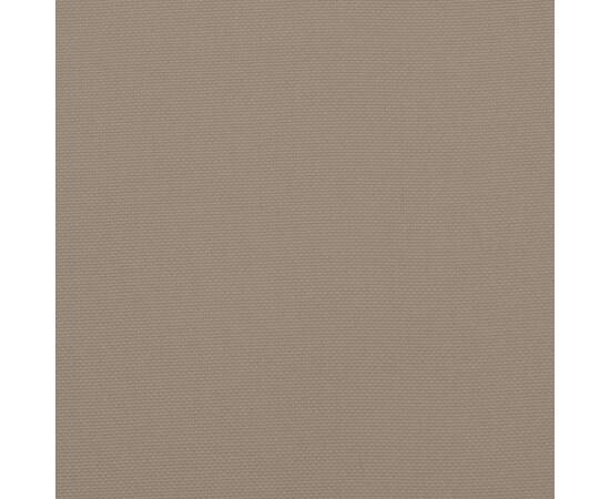 Pernă rotundă gri taupe, Ø 60 x11 cm, țesătură oxford, 6 image