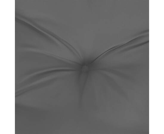 Pernă rotundă negru, Ø 60 x11 cm, țesătură oxford, 5 image