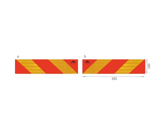 Placute reflectorizante pentru camioane 56.5x14 cm 2 buc, 2 image