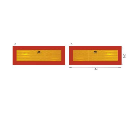Placute reflectorizante pentru camioane 56.5x20 cm 2 buc, 2 image