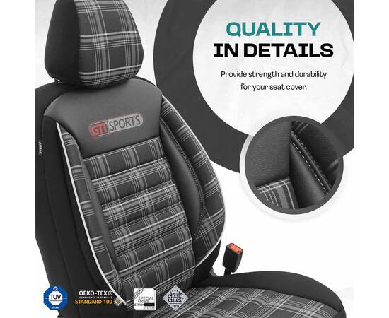 Set huse scaun auto PREMIUM, Universale, fractionate, OTOM GTI SPORT 807, 9 image