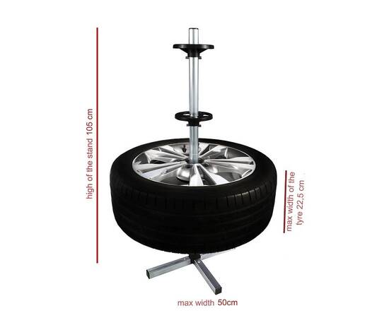 Suport vertical pentru depozitare roti, jante de la 13" la 17", 4 image