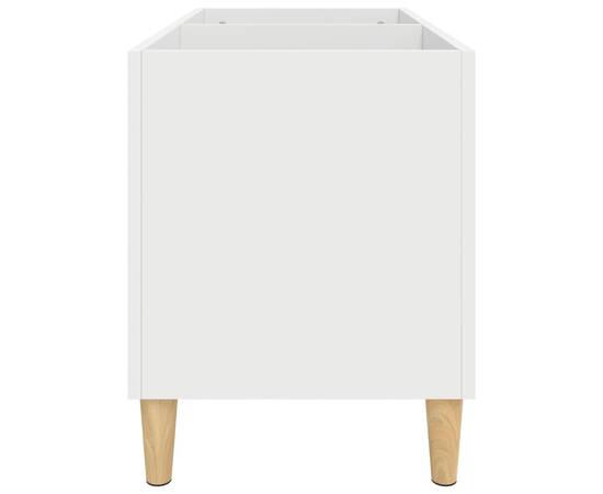 Dulap de discuri, alb, 74,5x38x48 cm, lemn prelucrat, 6 image